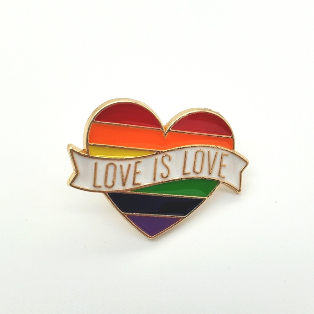 NWT Rainbow love is love pin